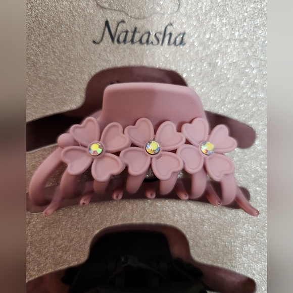 Trio Hair Clips Rubberized - Picture 2 of 4